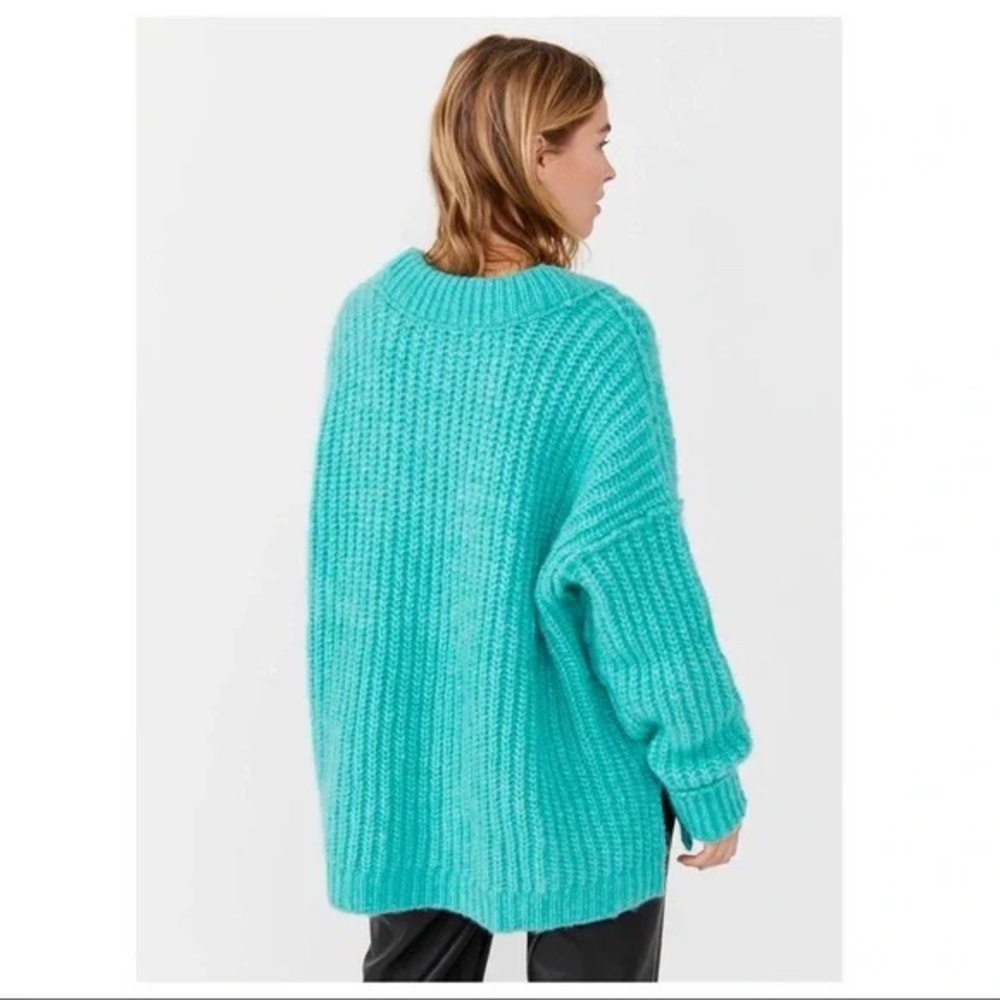 FREE PEOPLE BOHO PULLOVER SWEATER RETRO 90s VIBES CHUNKY KNIT COZY PULLOVER A3C - Picture 4 of 13